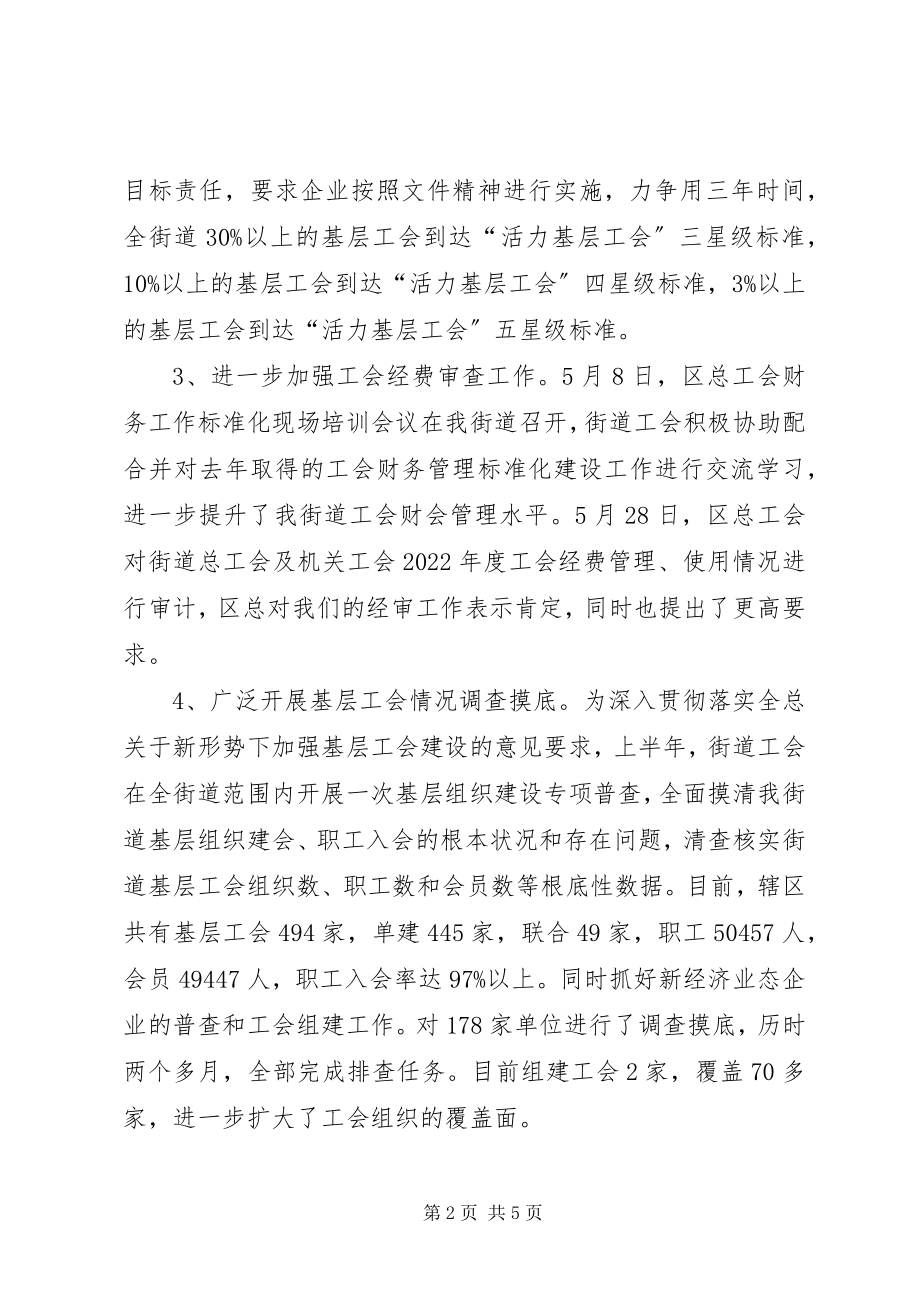 2023年街道总工会上半年工作总结.docx_第2页