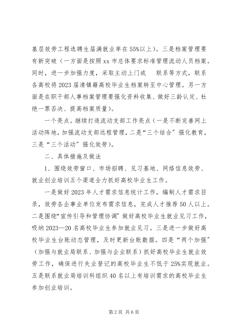 2023年人才交流中心年度工作计划.docx_第2页