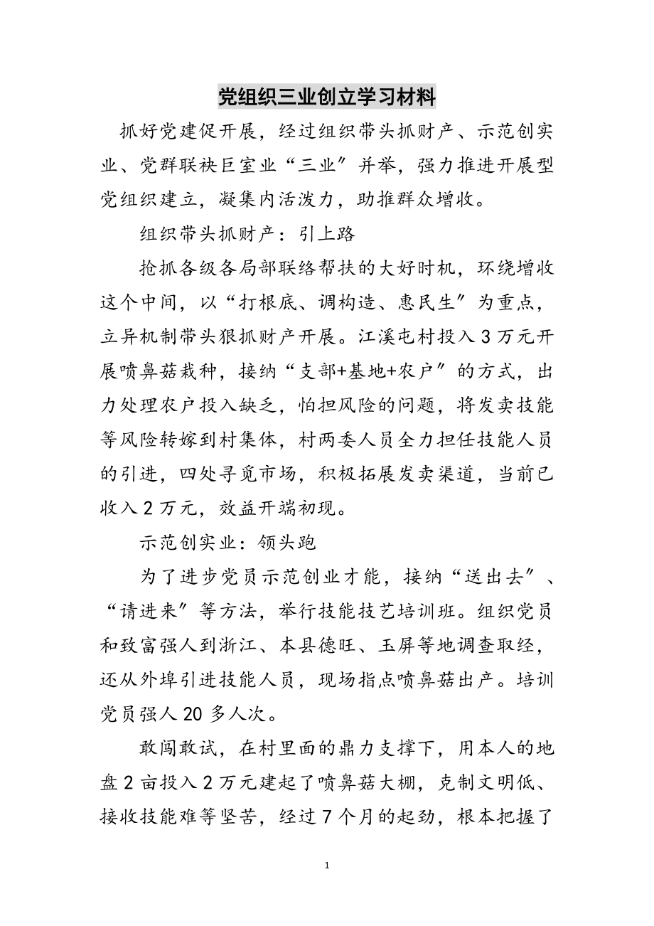 2023年党组织三业创建学习材料范文.doc_第1页