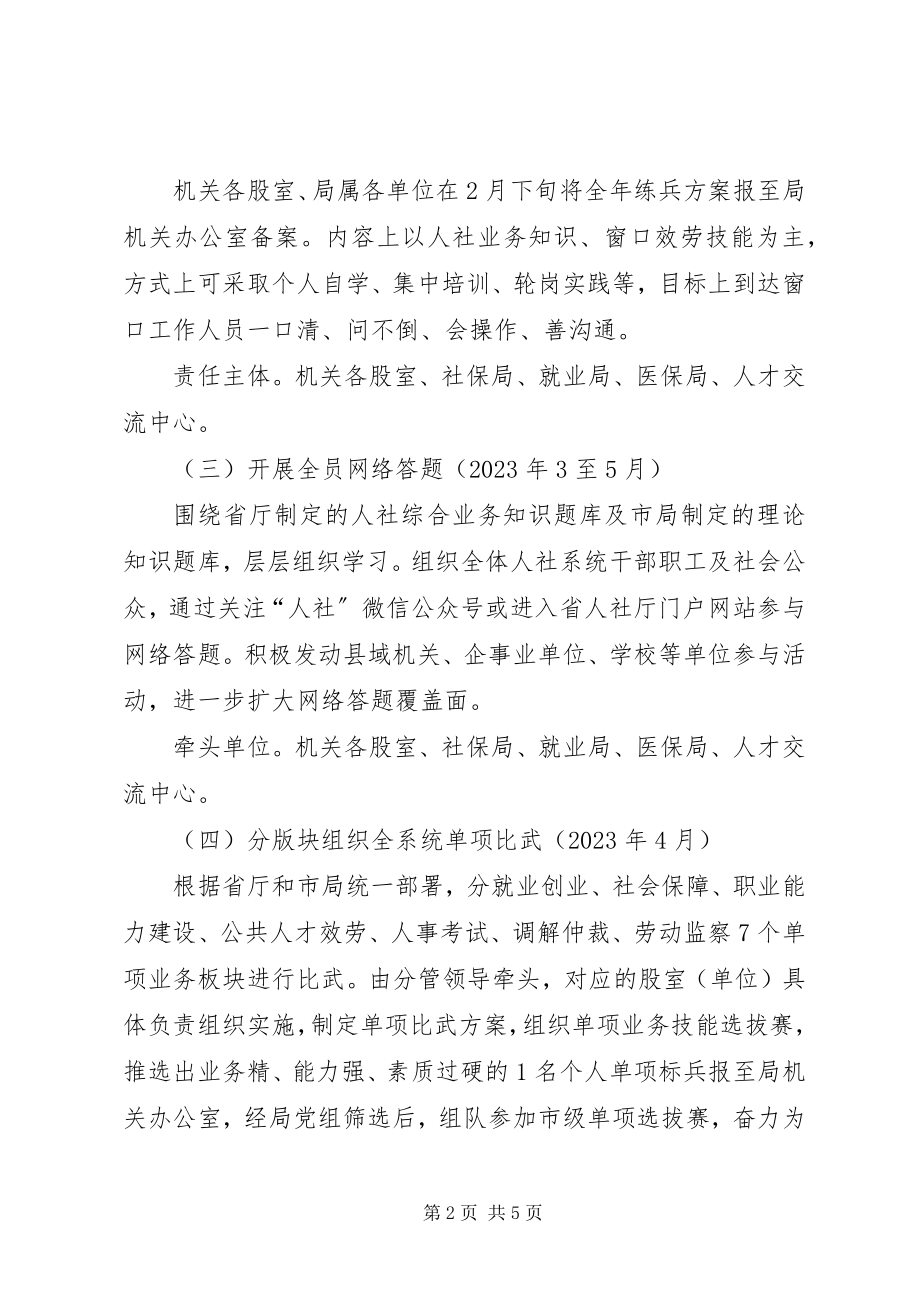 2023年人社系统技能练兵活动方案.docx_第2页