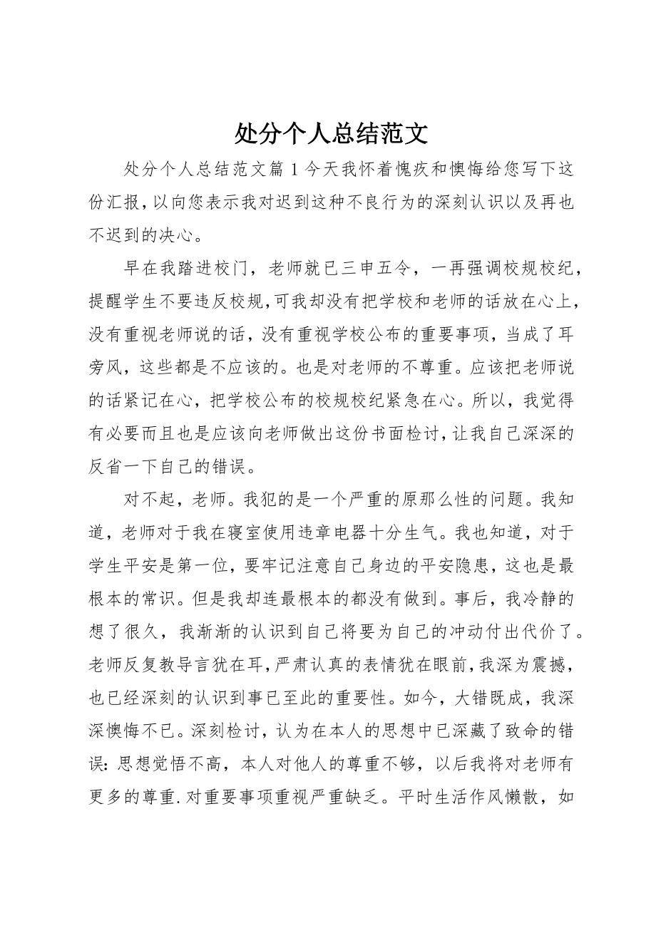 2023年处分个人总结.docx_第1页