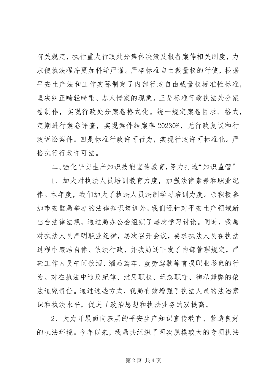 2023年安监局法治建设工作总结新编.docx_第2页