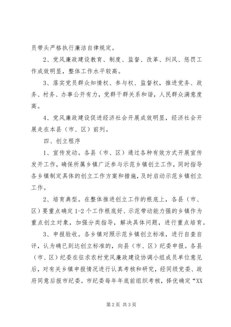 2023年农村党风廉政建设示范乡镇活动的意见.docx_第2页