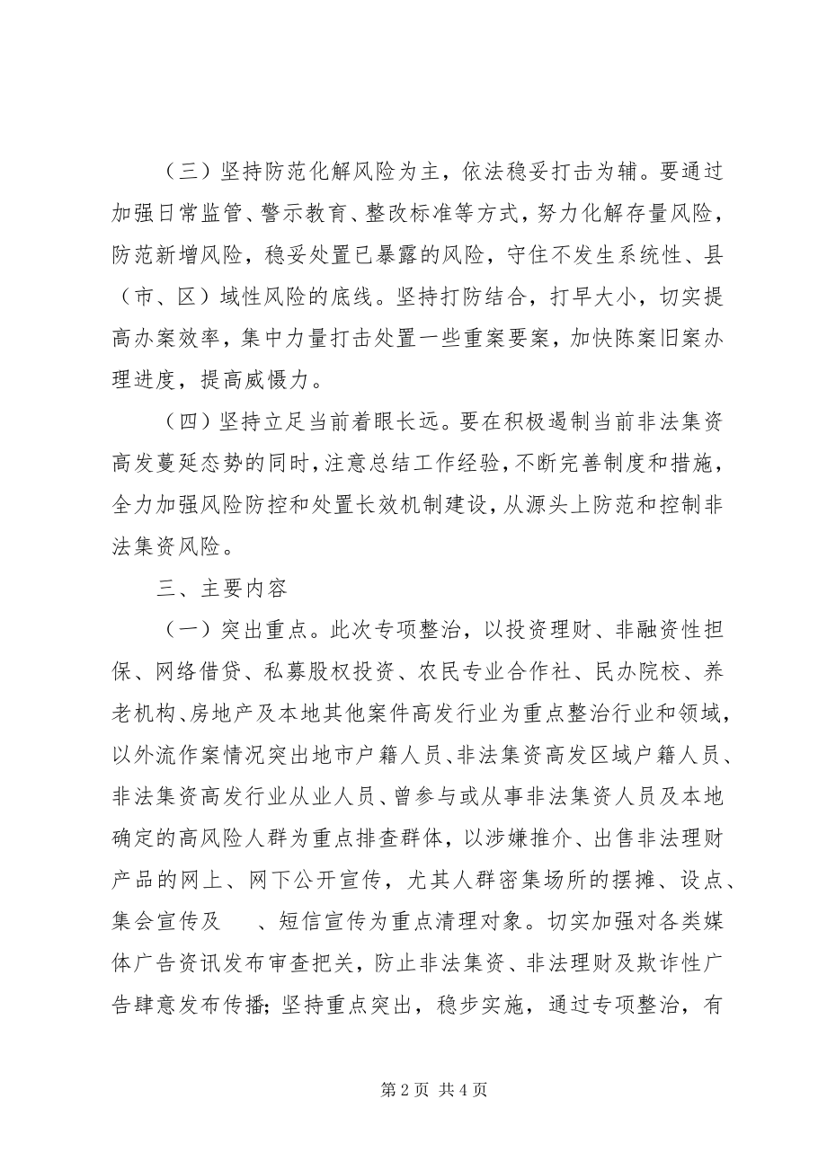 2023年非法集资问题专项整治活动方案.docx_第2页