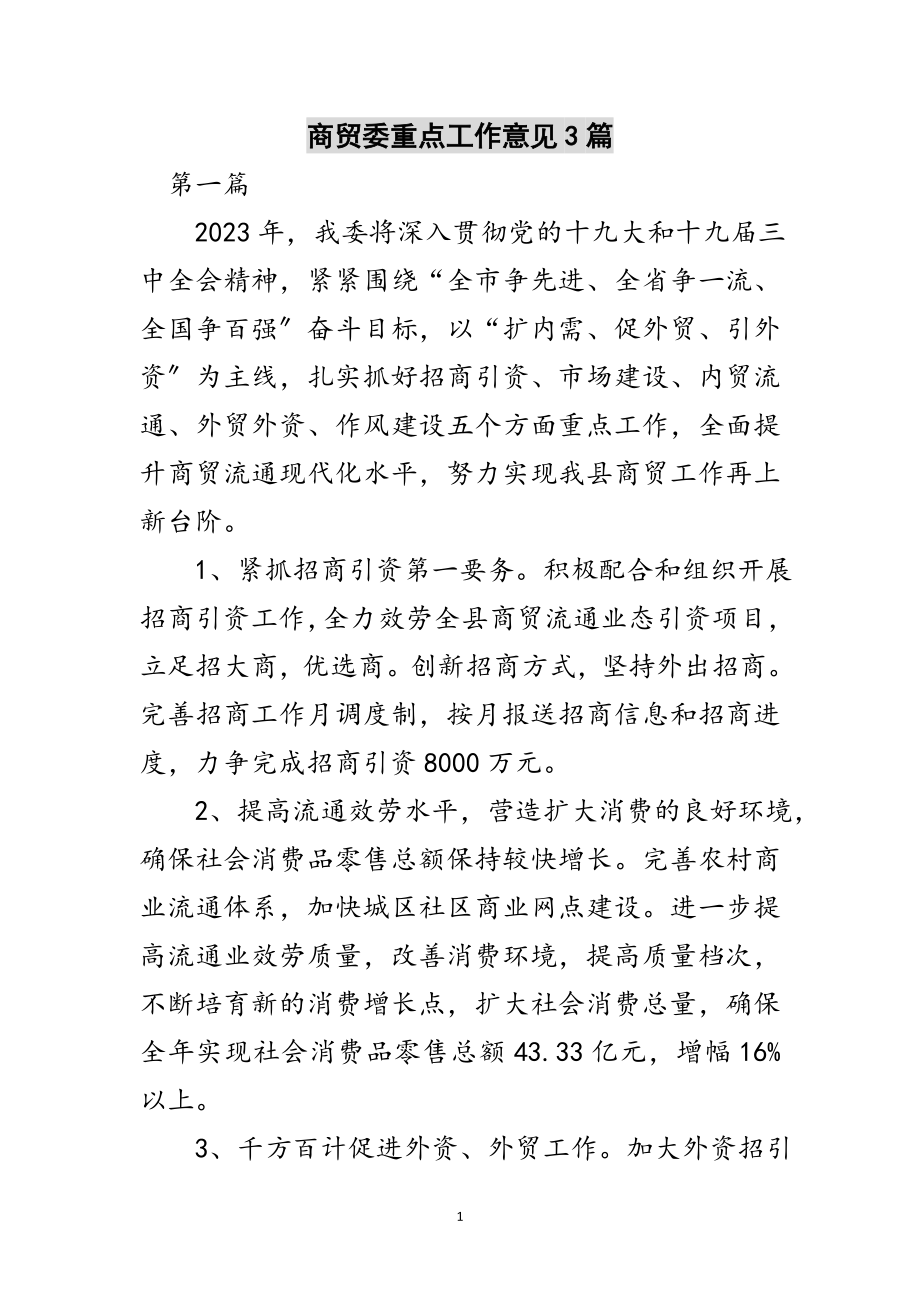 2023年商贸委重点工作意见3篇范文.doc_第1页