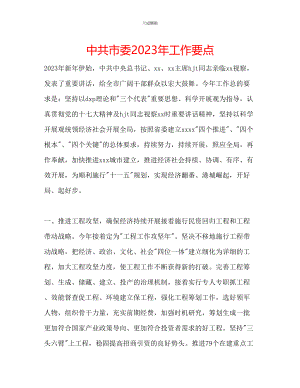 2023年中共市委工作要点.docx