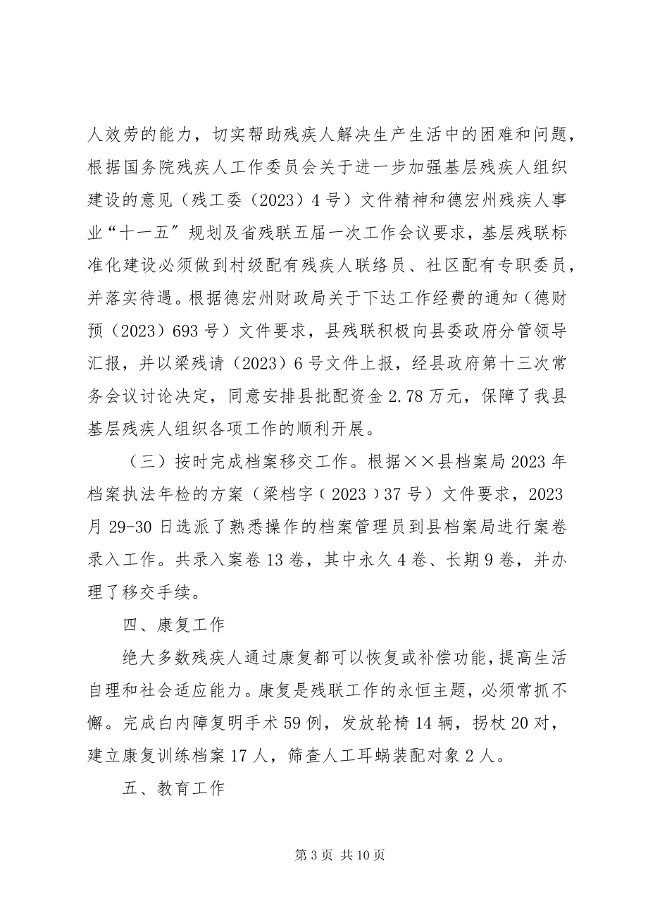 2023年残联工作总结暨工作计划新编.docx_第3页