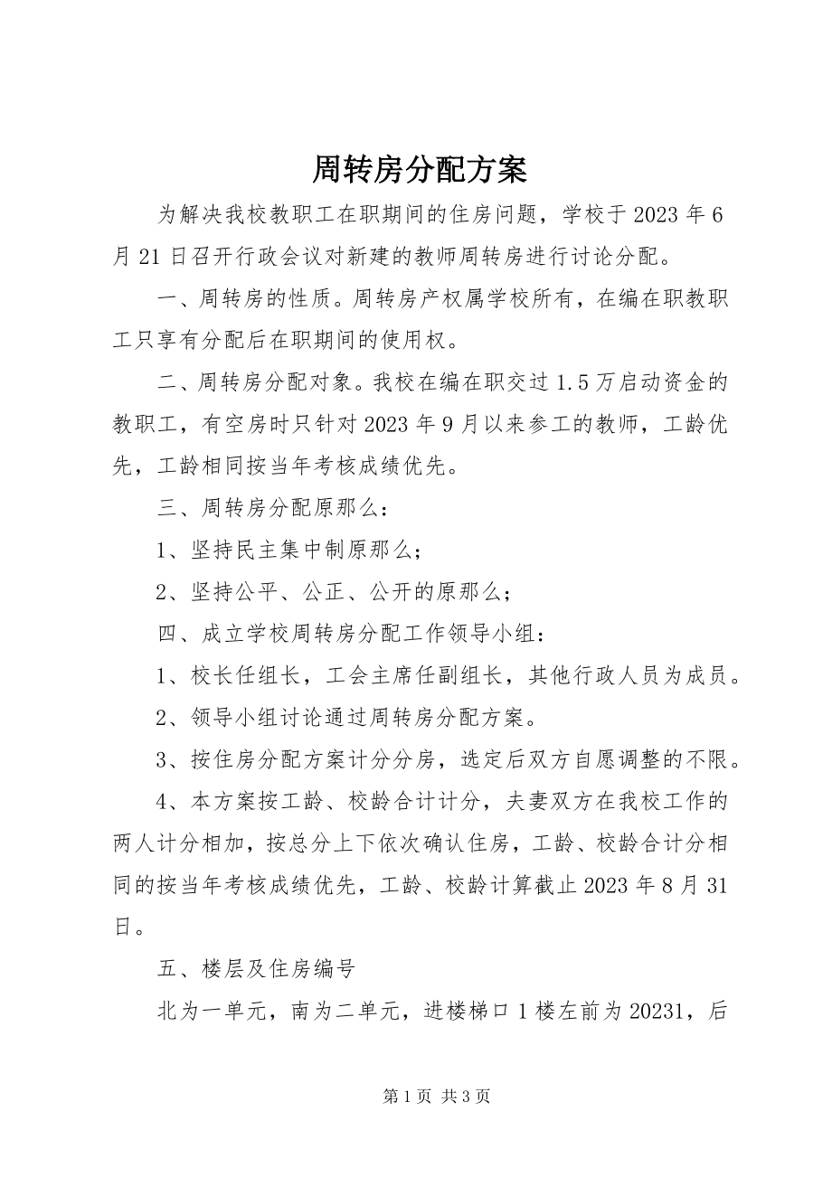 2023年周转房分配方案.docx_第1页