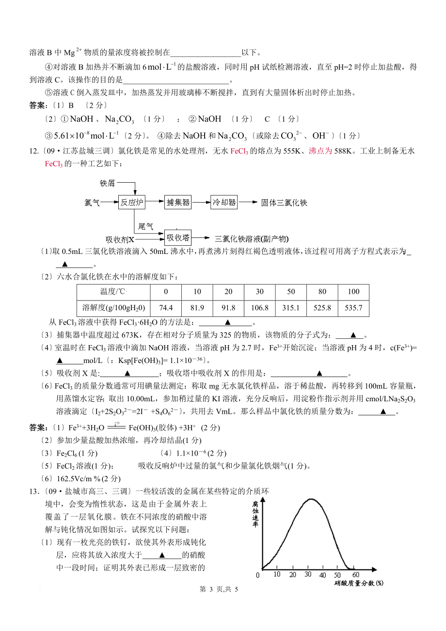 2023年金属及其化合物专项训练试题.doc_第3页