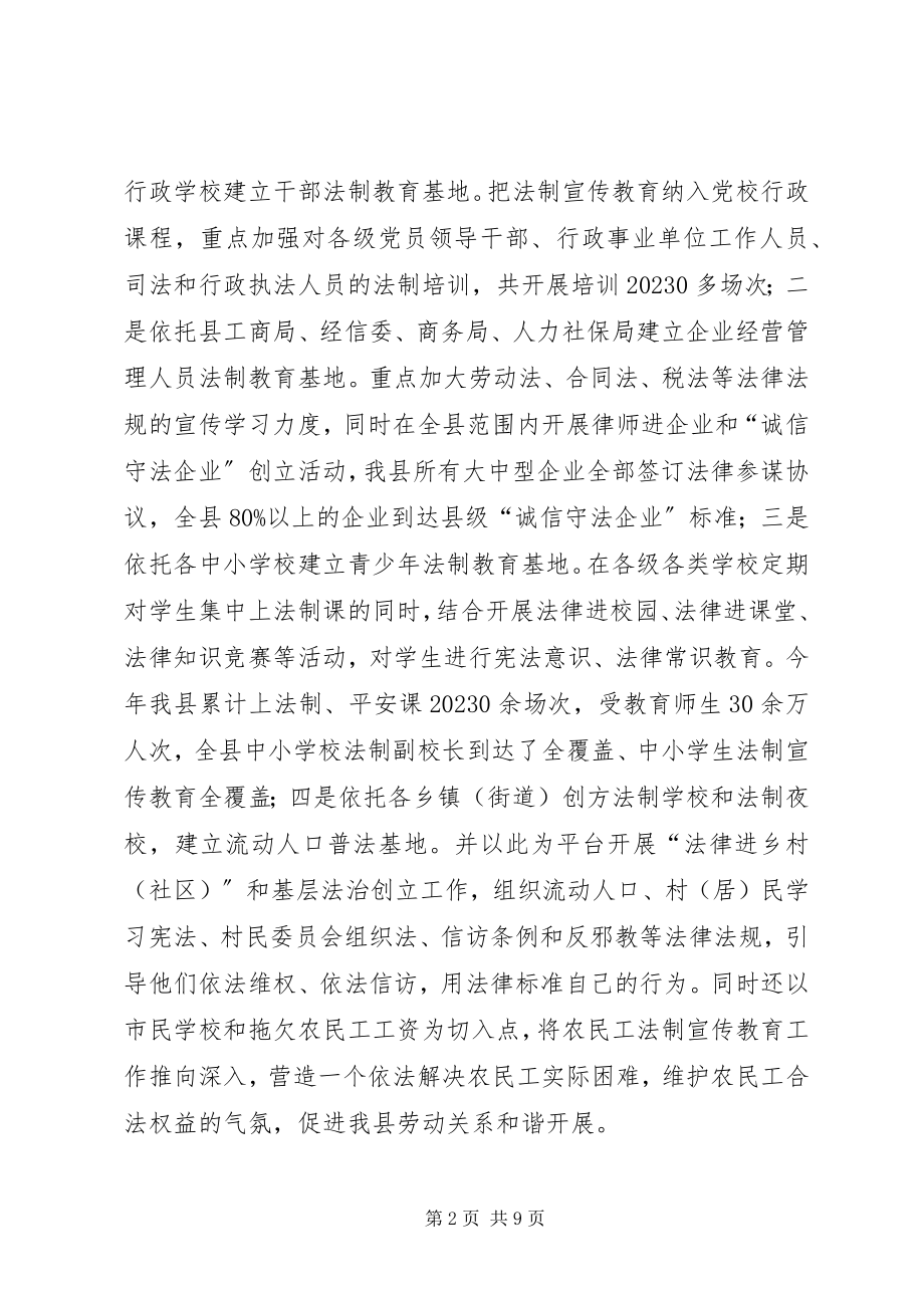 2023年县司法局依法治理年度工作总结.docx_第2页