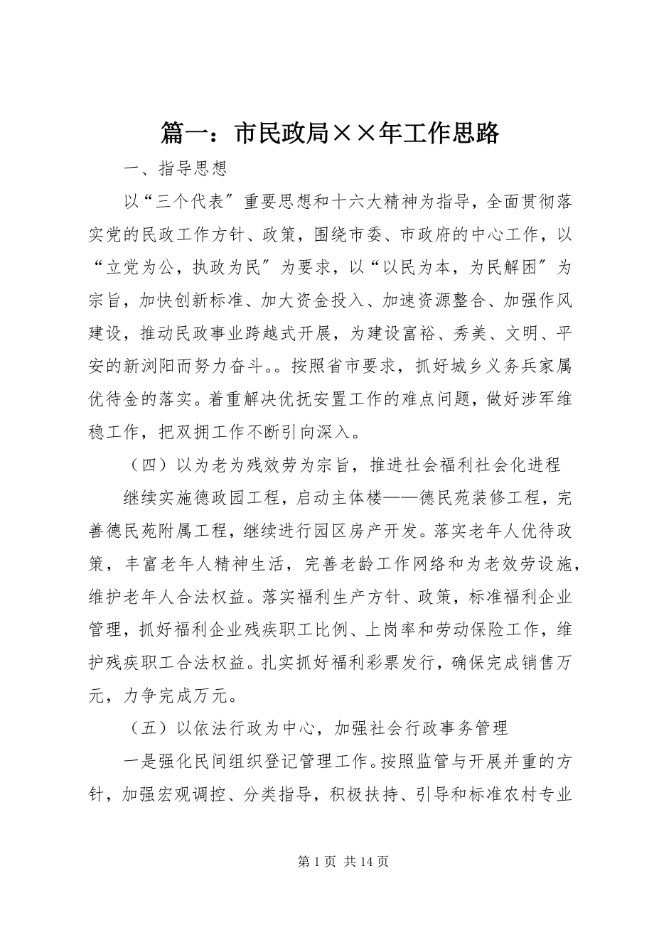 2023年市民政局工作思路.docx_第1页