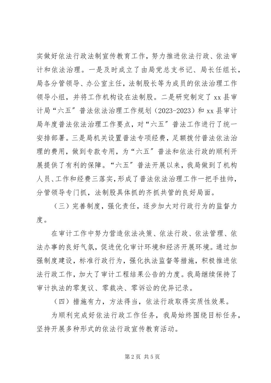 2023年审计局年度依法行政工作总结.docx_第2页