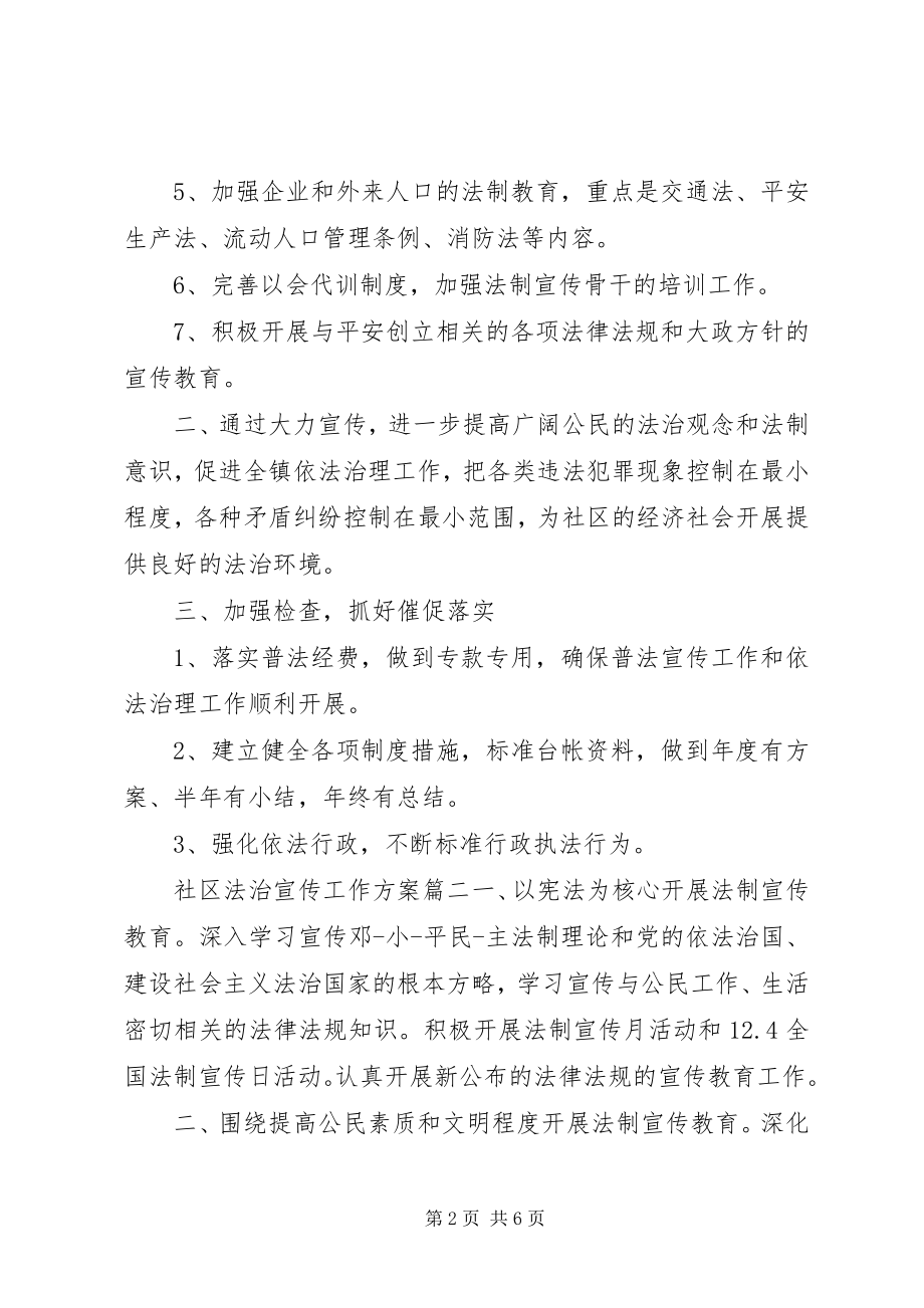 2023年社区法治宣传工作计划.docx_第2页