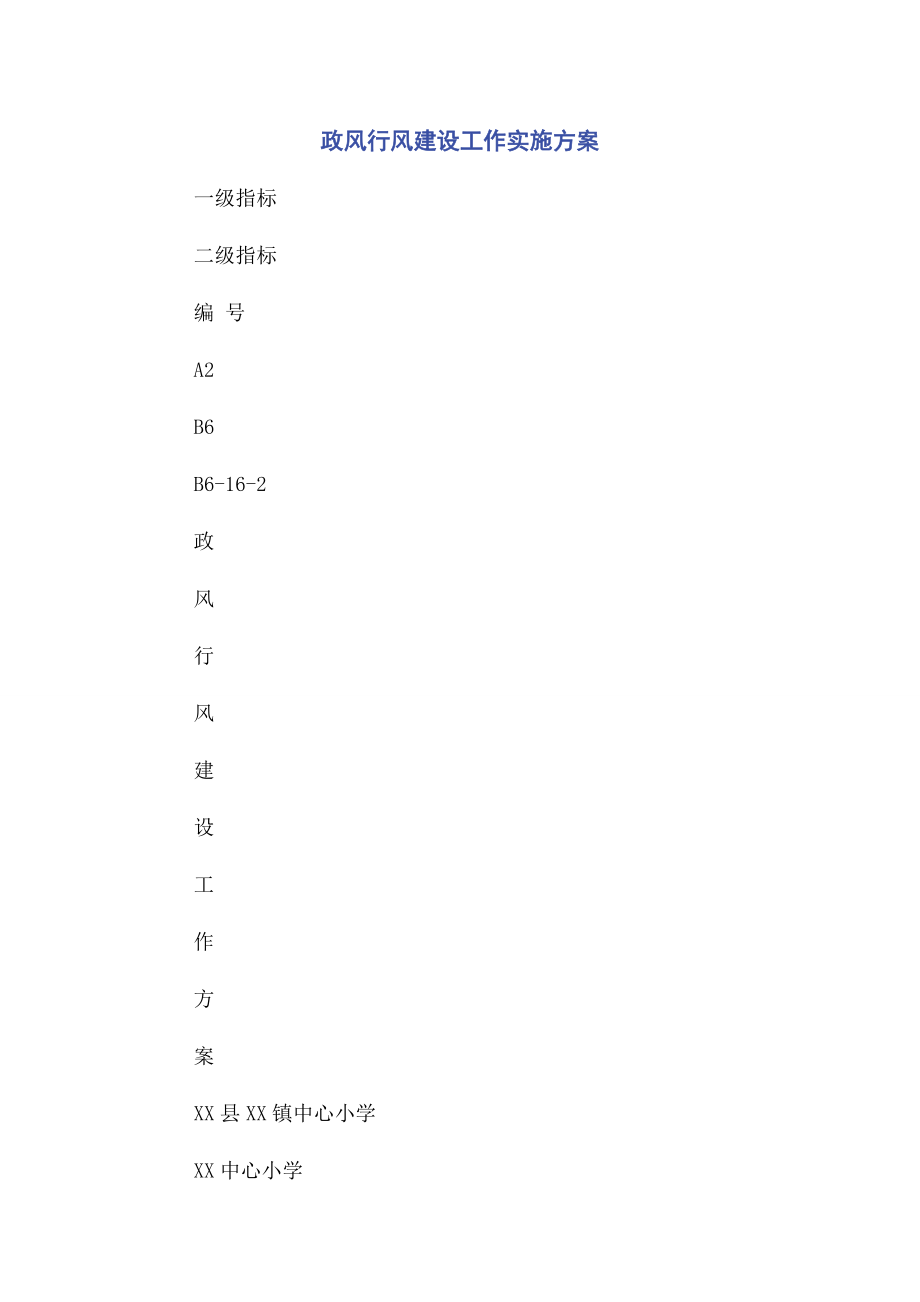 2023年政风行风建设工作实施方案.docx_第1页