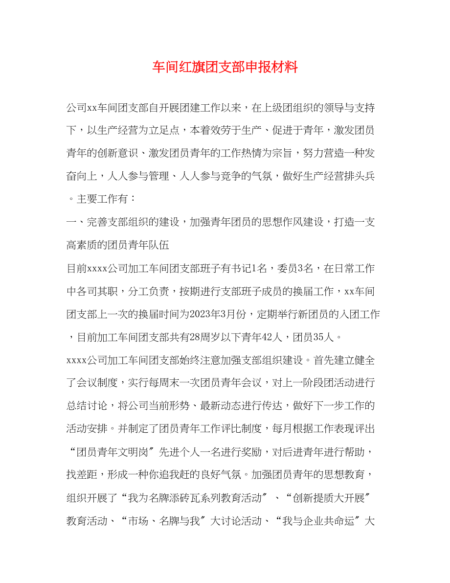 2023年车间红旗团支部申报材料.docx_第1页