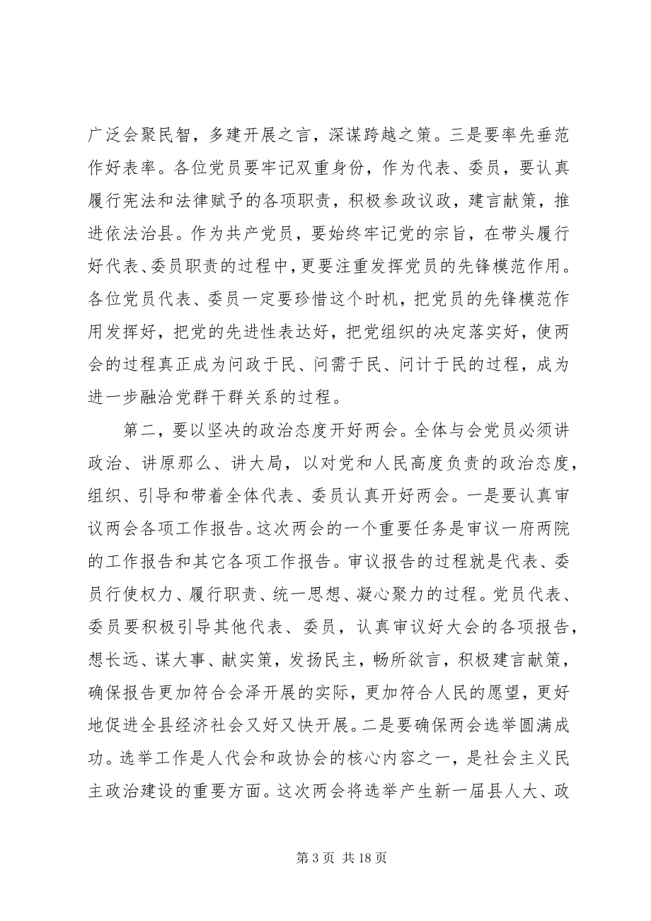 2023年县两会党员会议致辞.docx_第3页