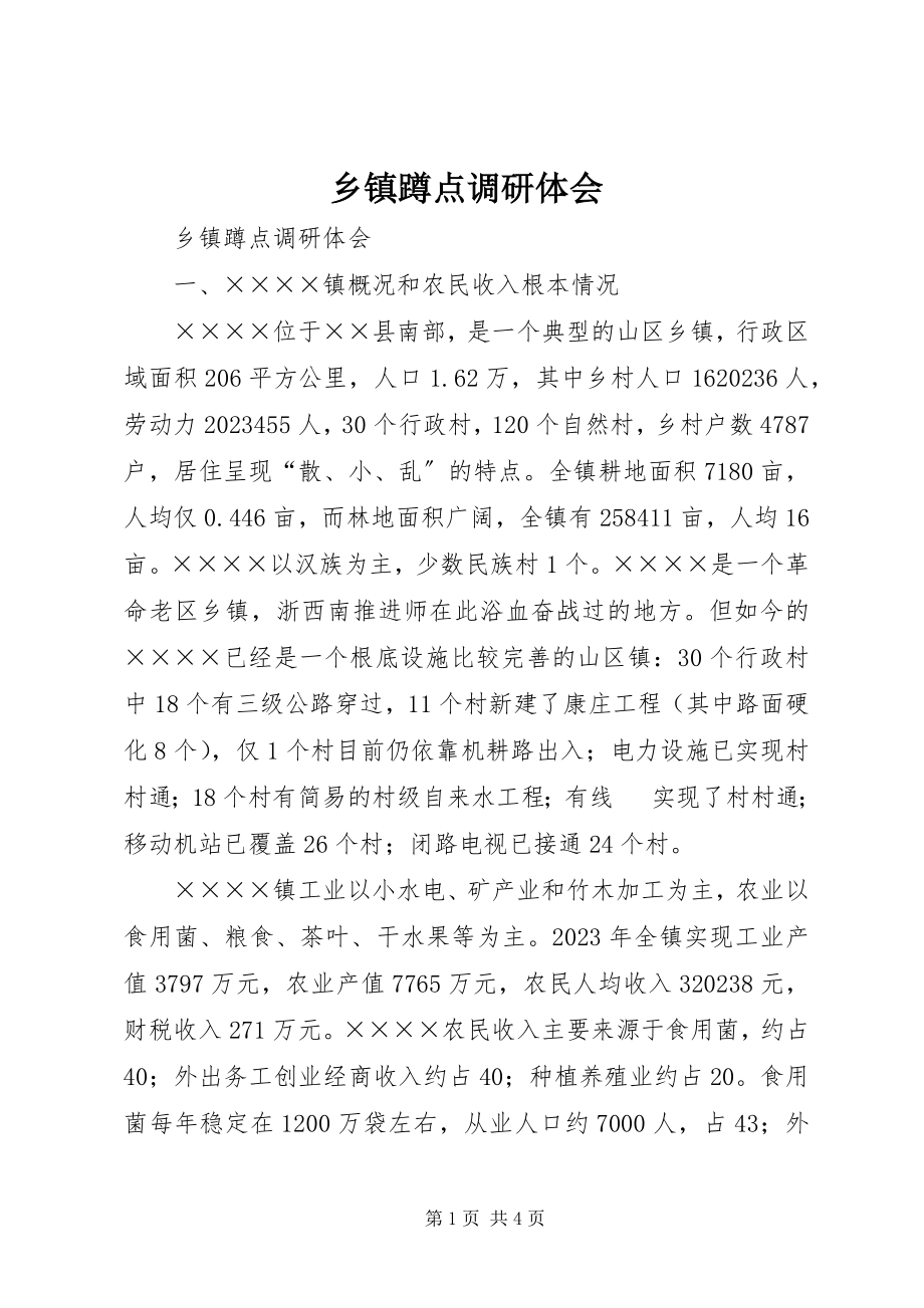 2023年乡镇蹲点调研体会.docx_第1页