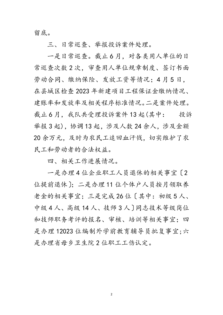 2023年劳动监察大队半年工作总结范文.doc_第2页