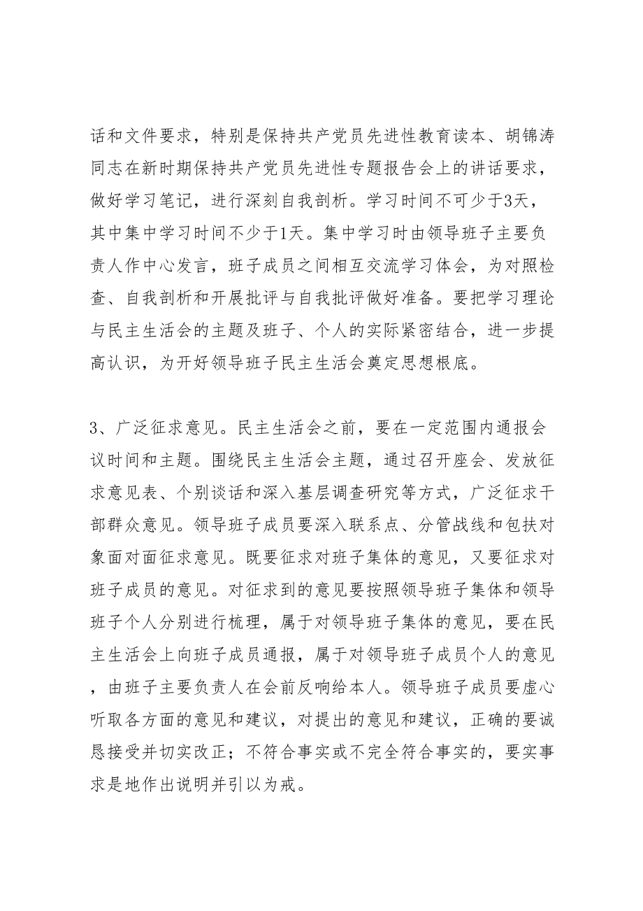 2023年学院委员会年度党员领导干部民主生活会方案 2.doc_第3页