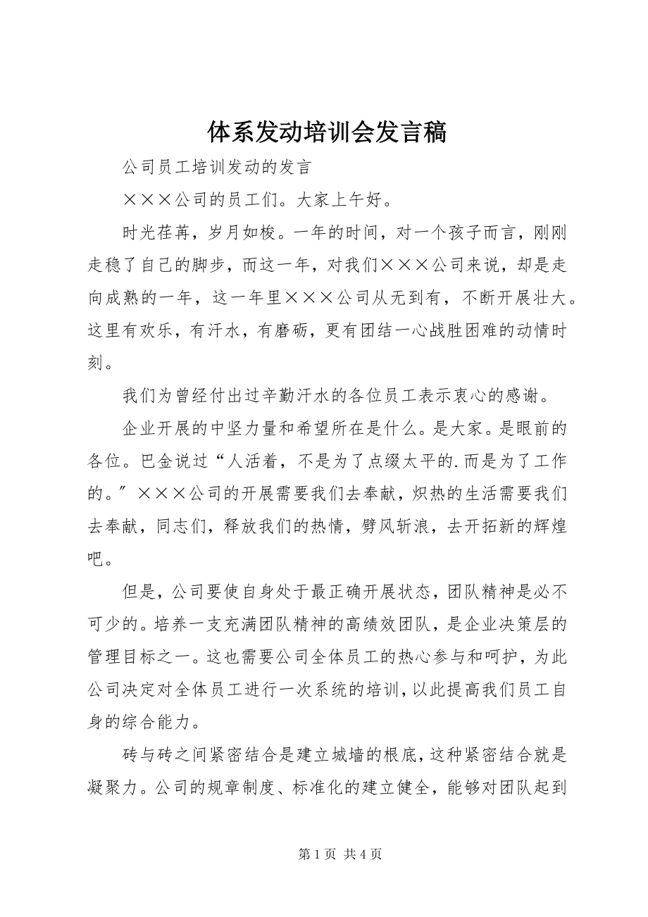 2023年体系动员培训会讲话稿.docx_第1页