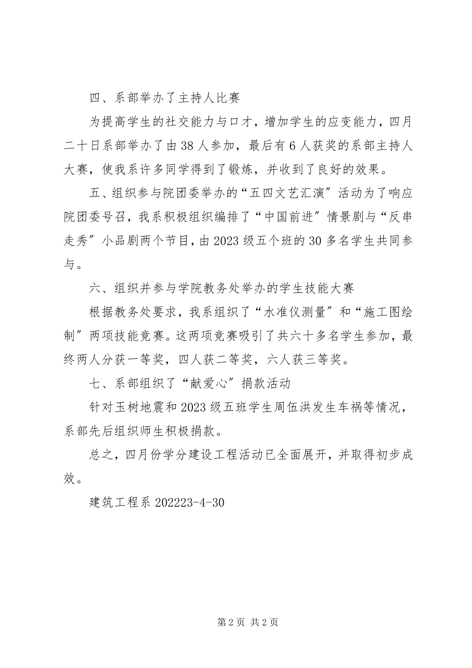 2023年建筑工程项目四月份工作总结.docx_第2页