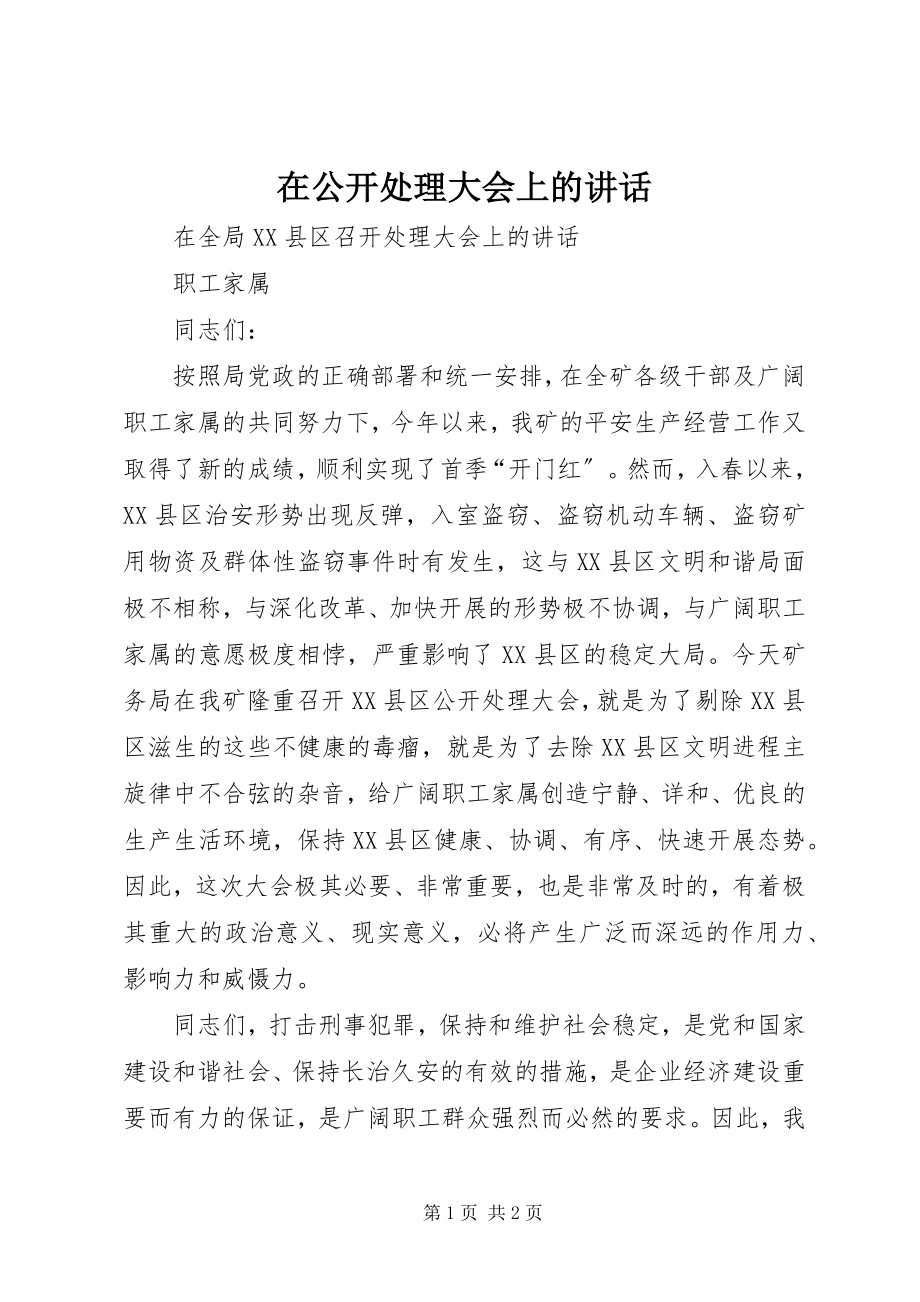 2023年在公开处理大会上的致辞.docx_第1页