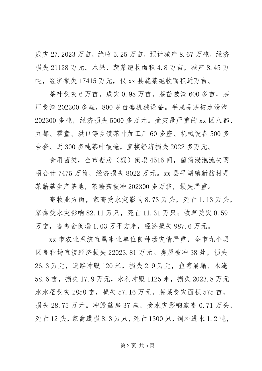 2023年市农业灾情情况汇报.docx_第2页