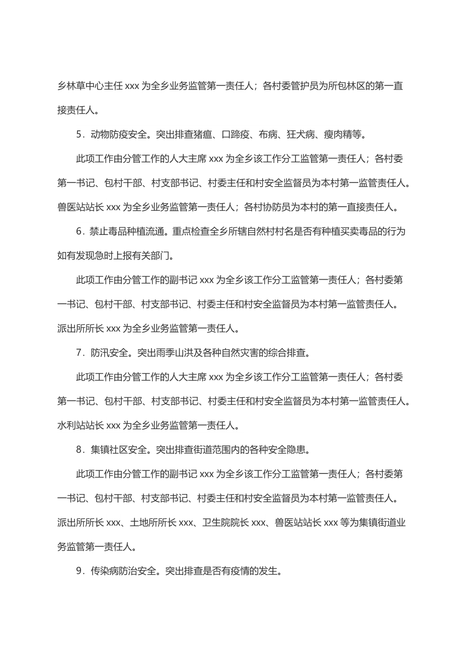 2023年xx乡人民政府2023年安全生产工作实施方案.docx_第3页