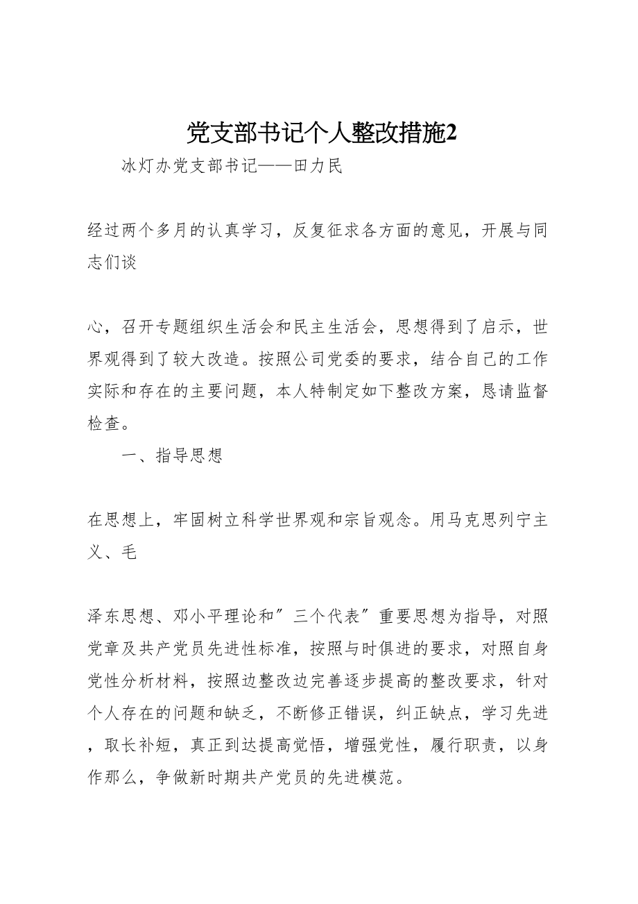 2023年党支部书记个人整改措施2.doc_第1页