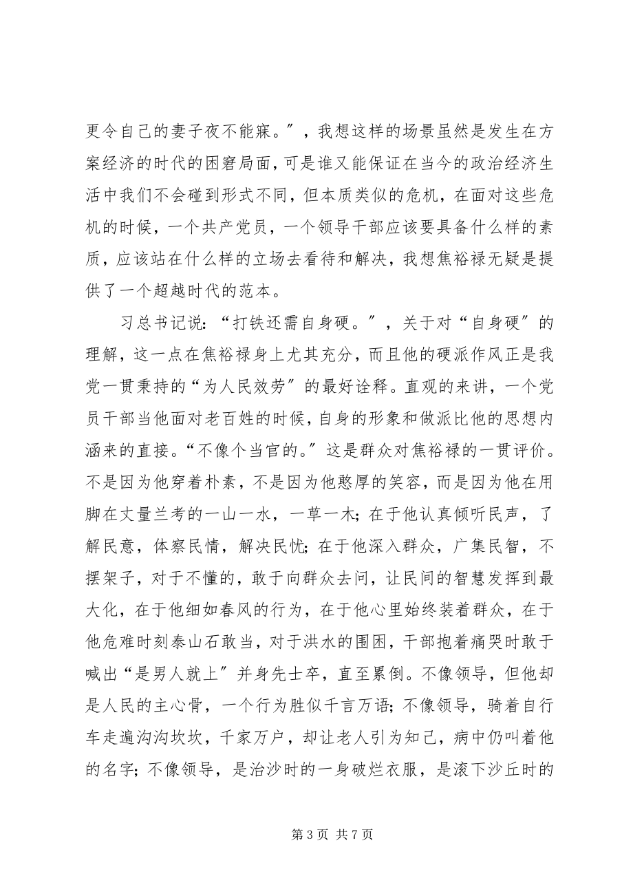 2023年焦裕禄观后感心得体会.docx_第3页