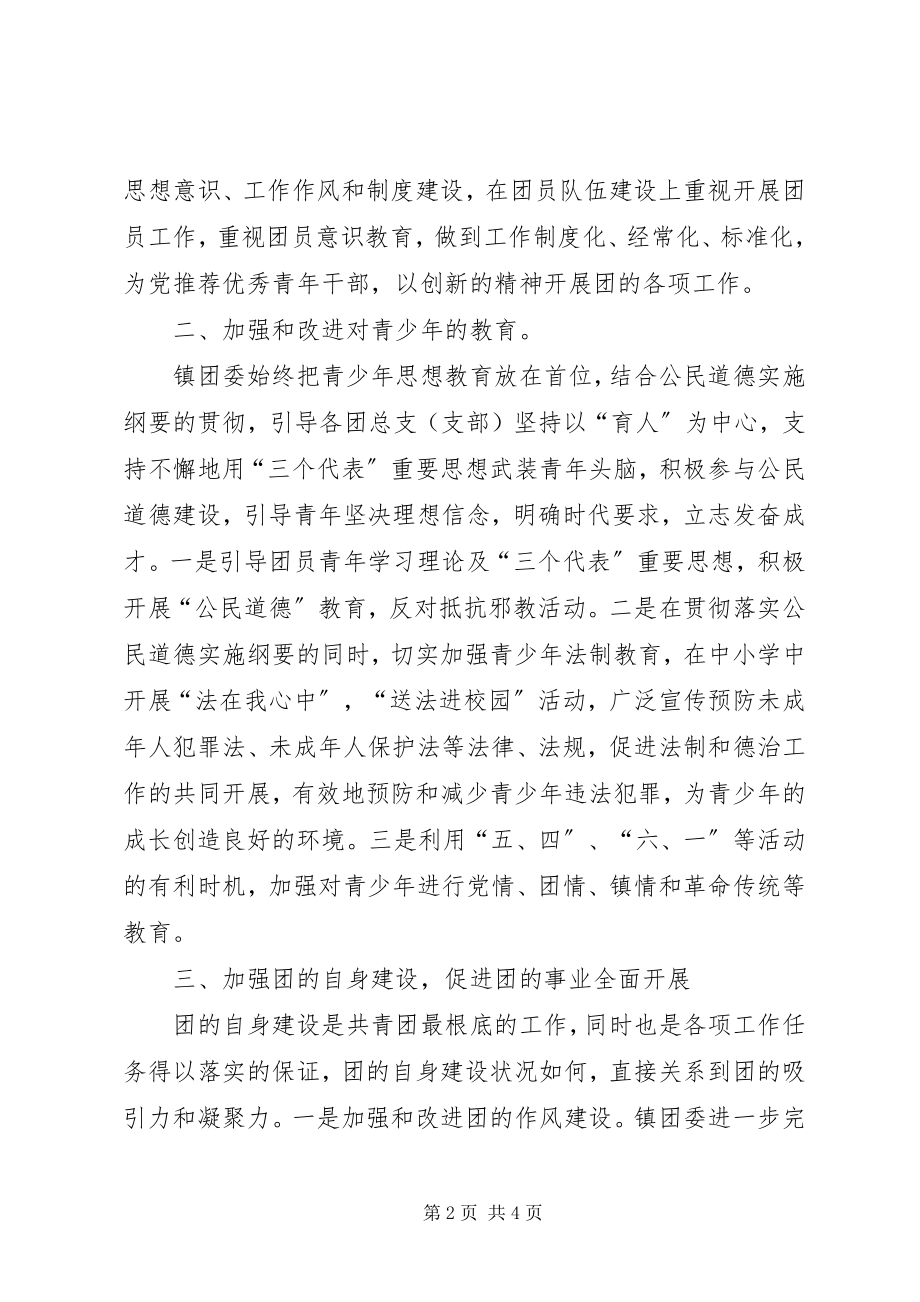 2023年镇团委工作总结新编.docx_第2页