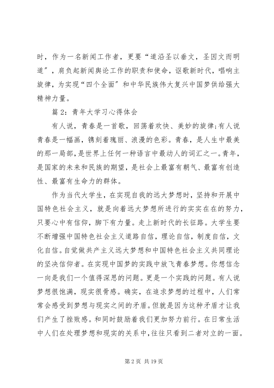 2023年青年大学习心得体会汇总20篇.docx_第2页