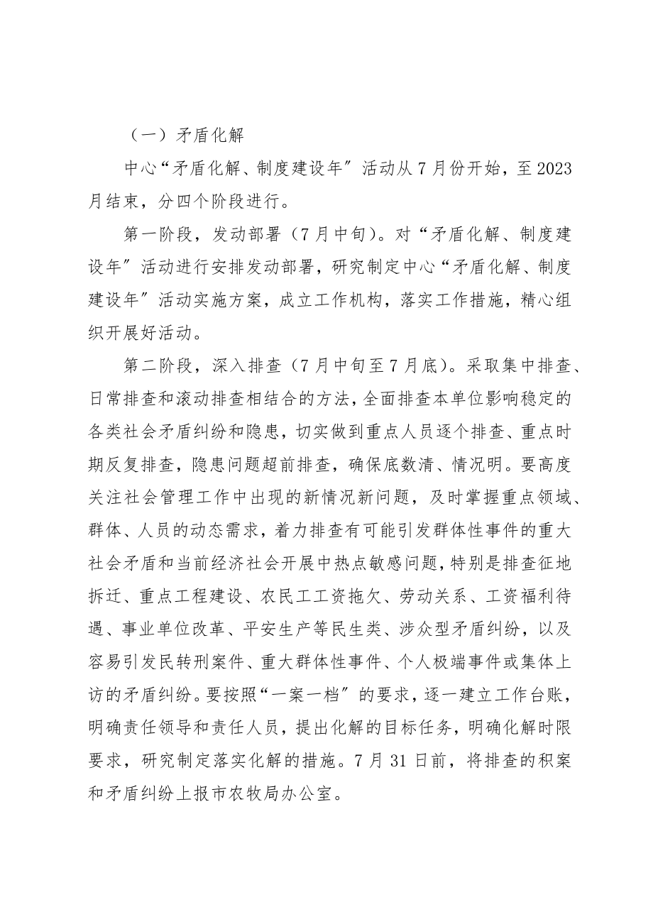 2023年畜牧中心矛盾化解制度建设年活动方案新编.docx_第2页