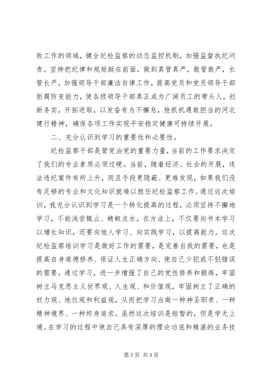 2023年分行纪检监察工作人员党校培训心得体会.docx_第3页