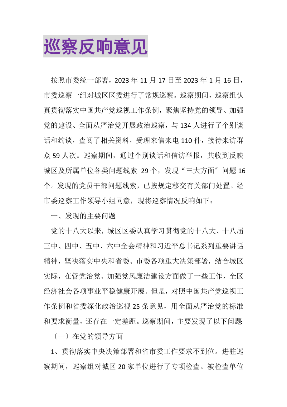 2023年巡察反馈意见.doc_第1页