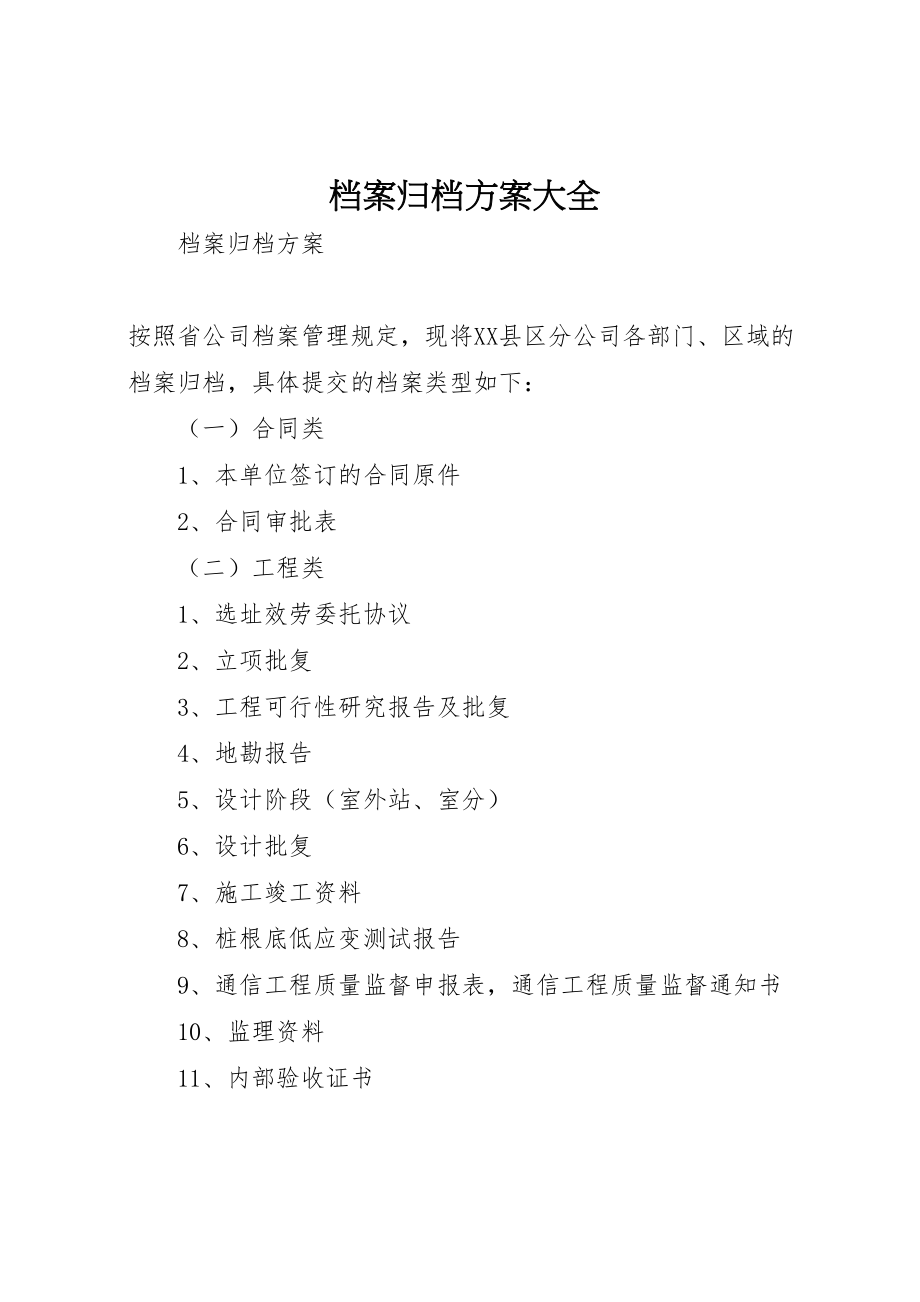 2023年档案归档方案大全.doc_第1页