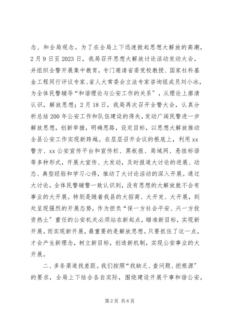 2023年开展解放思想大讨论情况的汇报.docx_第2页