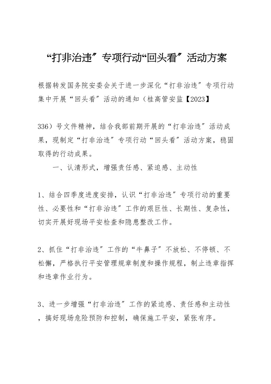 2023年打非治违专项行动回头看活动方案.doc_第1页