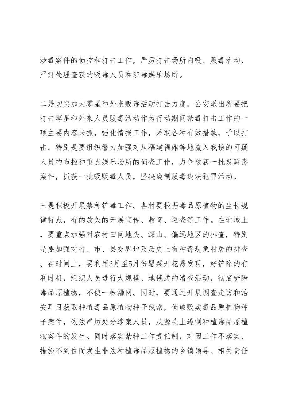 2023年乡镇禁毒专项行动方案 2.doc_第3页