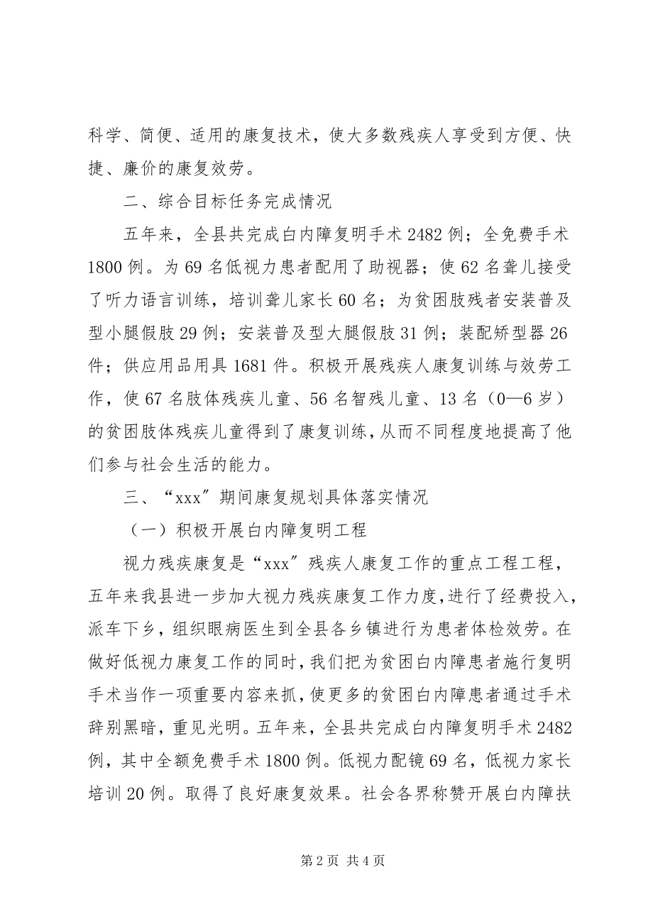 2023年残疾人康复工作总结优秀新编.docx_第2页