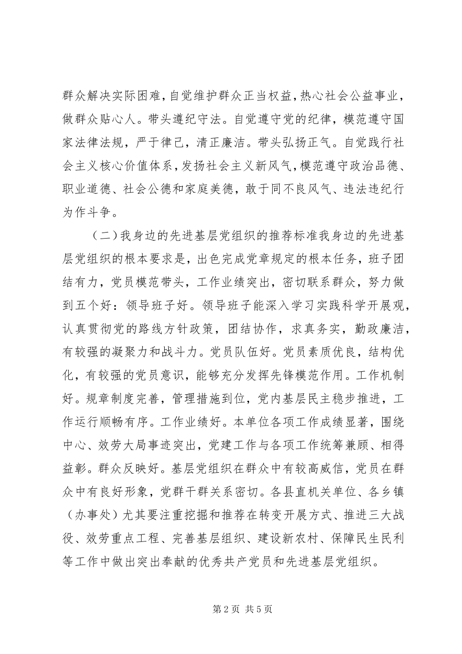 2023年先进基层党组织群众推荐活动实施方案.docx_第2页