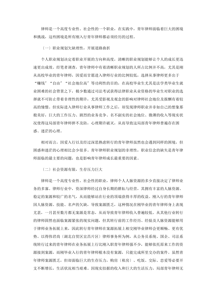 2023年青律师职业发展的思考.docx_第2页