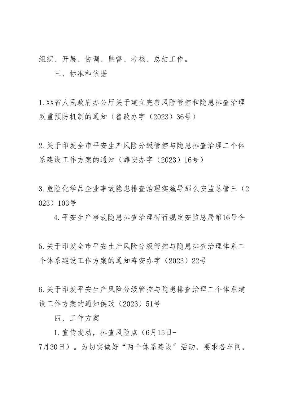 2023年安全生产风险分级管控与隐患排查治理两个体系建设实施方案.doc_第2页