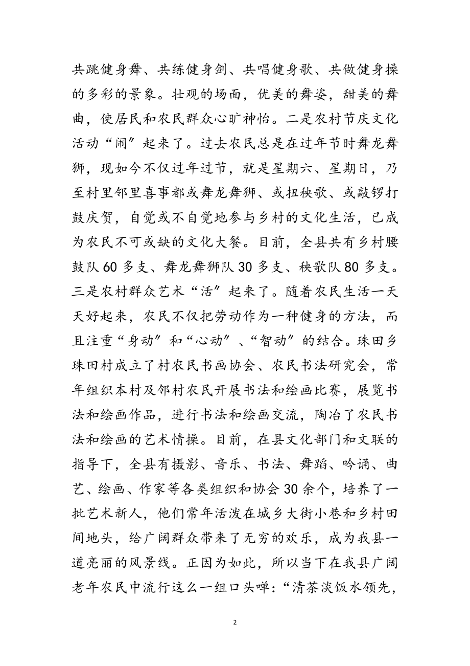 2023年县委农村文化调查汇报范文.doc_第2页