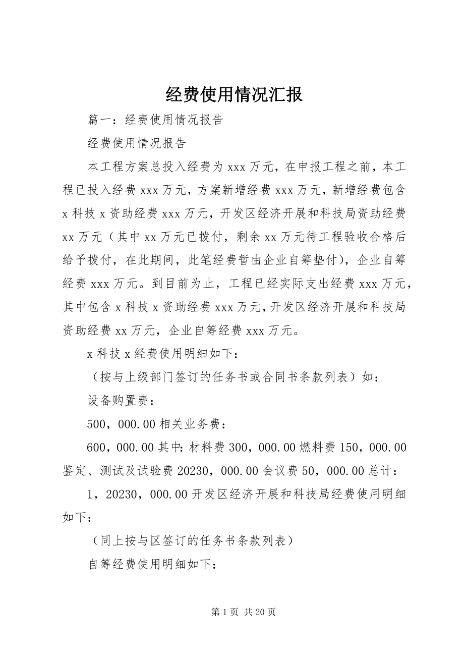 2023年经费使用情况汇报.docx_第1页