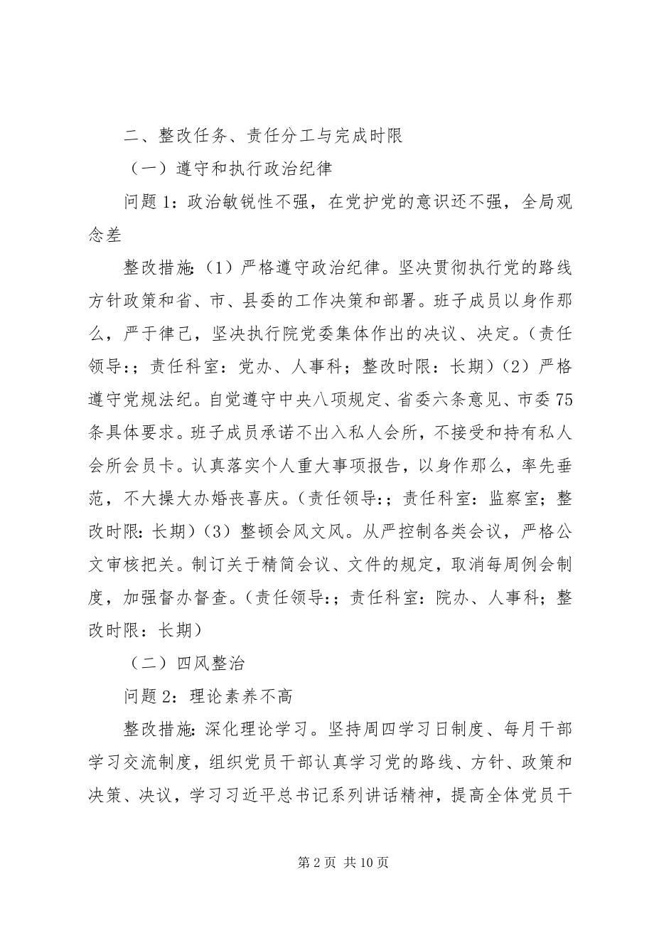 2023年县人民医院党委党的群众路线教育实践活动整改方案.docx_第2页