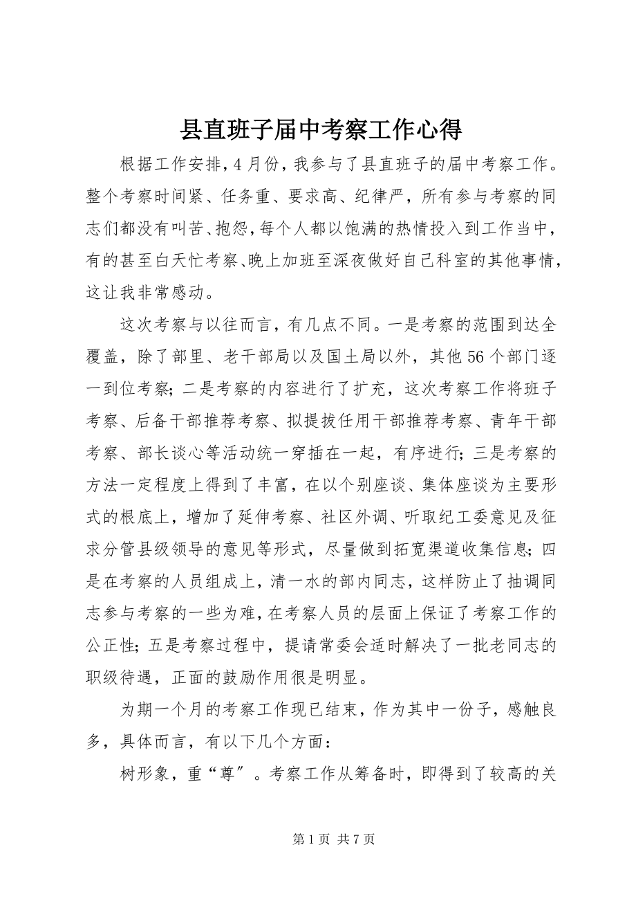 2023年县直班子届中考察工作心得.docx_第1页