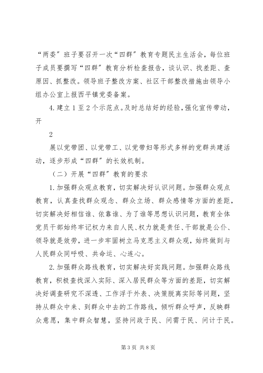 2023年四群教育的五个一活动方案.docx_第3页