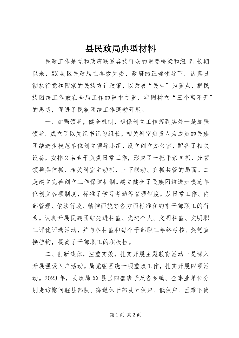 2023年县民政局典型材料.docx_第1页