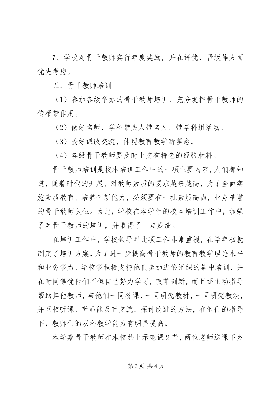 2023年《骨干教师培养打算教师工作计划》.docx_第3页